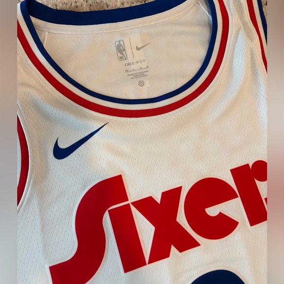 Nike Authentic Philadelphia 76ers Sixers NBA Tyrese Maxey #0 Jersey Men’s Sz L - Picture 5 of 9